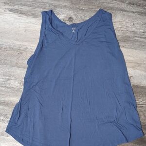 Ava & Viv Deep Blue V-Neck Tank Top